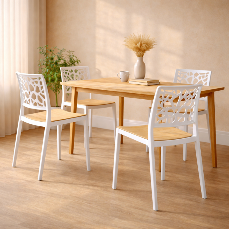 Chair (white with natural seat) K34