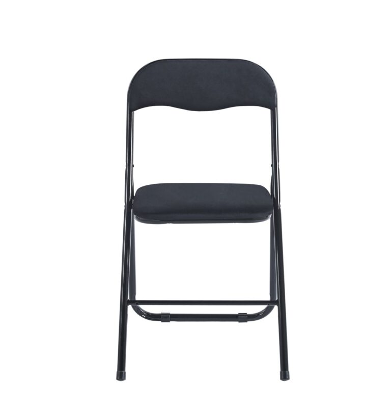 Klappstuhl aus Samt (schwarz) J-6