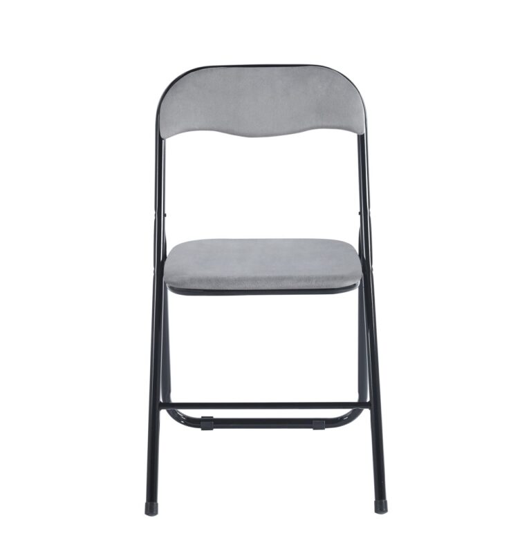 Velvet folding chair (gray) J-6
