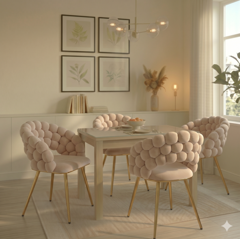 Velvet chair (beige)