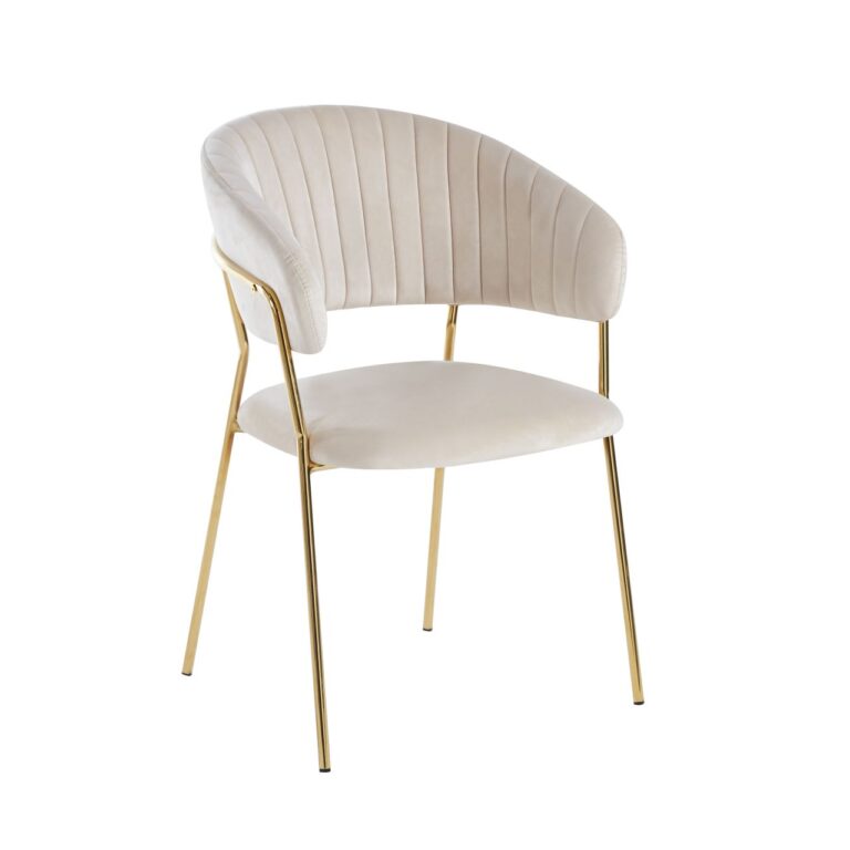 Samtstuhl (beige) K4