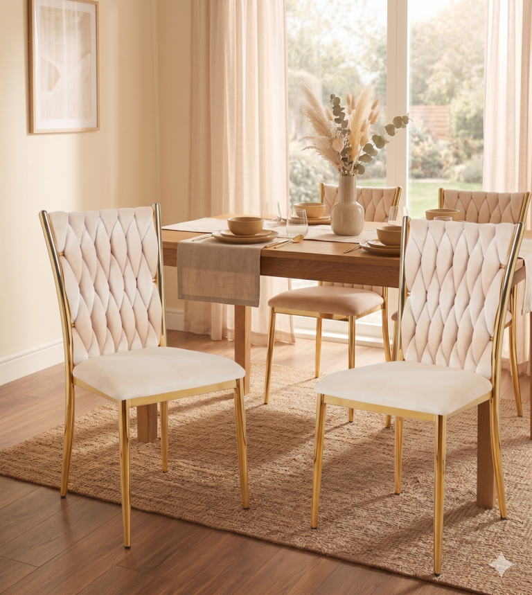 Samtstuhl (beige) K37