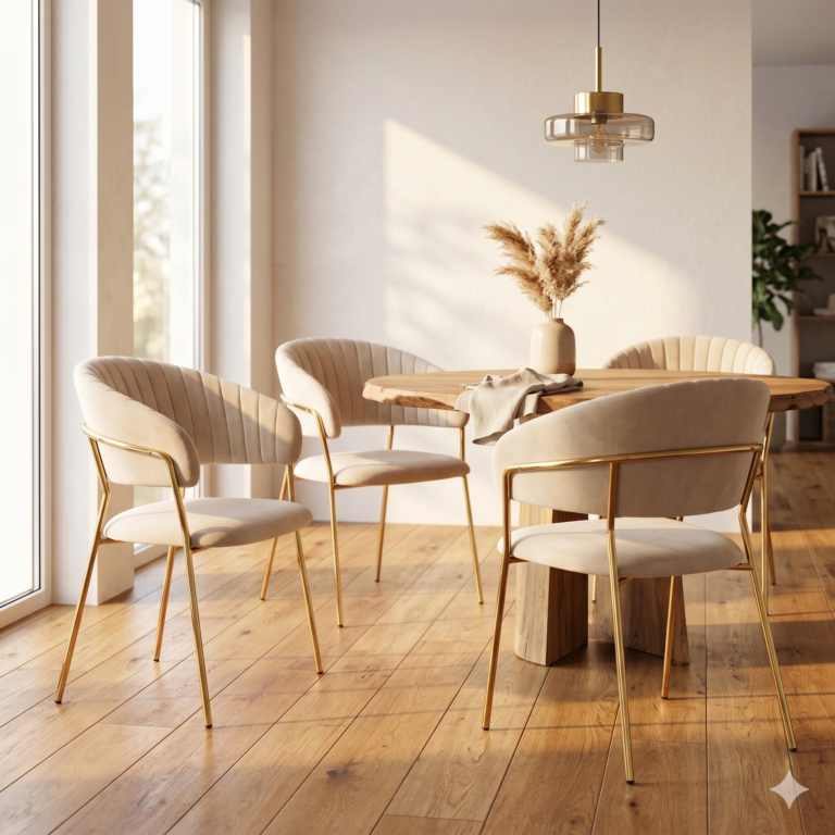 Samtstuhl (beige) K4
