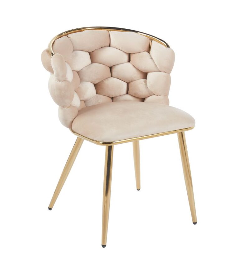 Samtstuhl (beige) K47