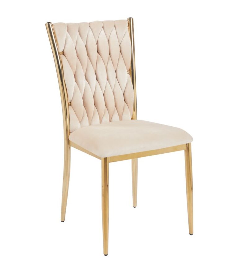Samtstuhl (beige) K37