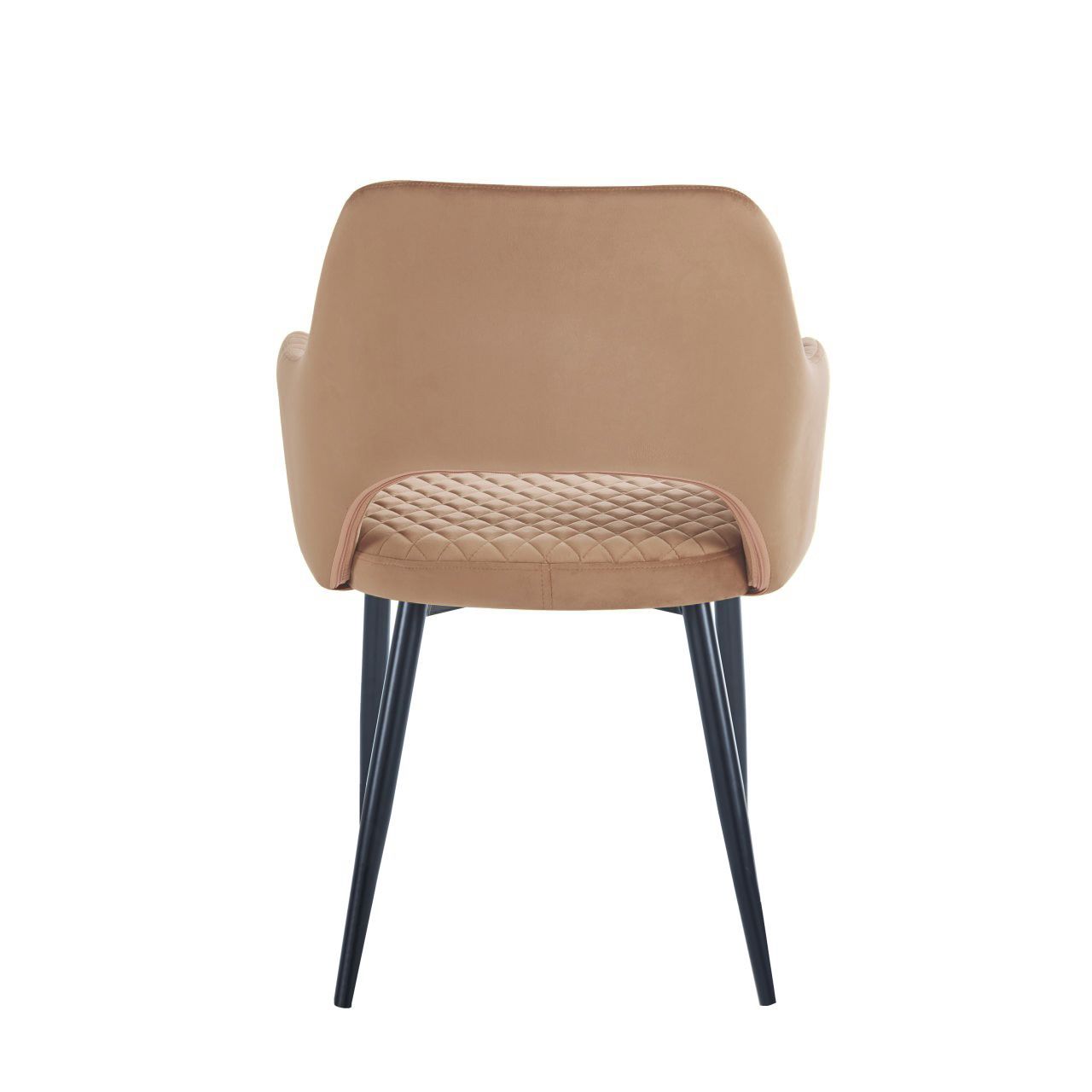 Velvet chair (cappuccino) - black frame K3B