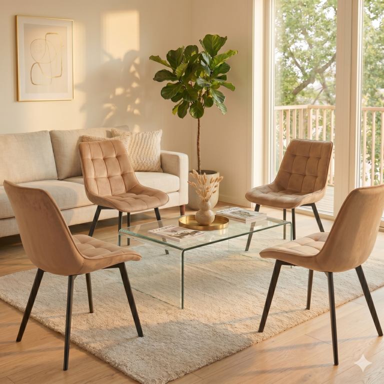 Velvet chair (cappuccino) J265