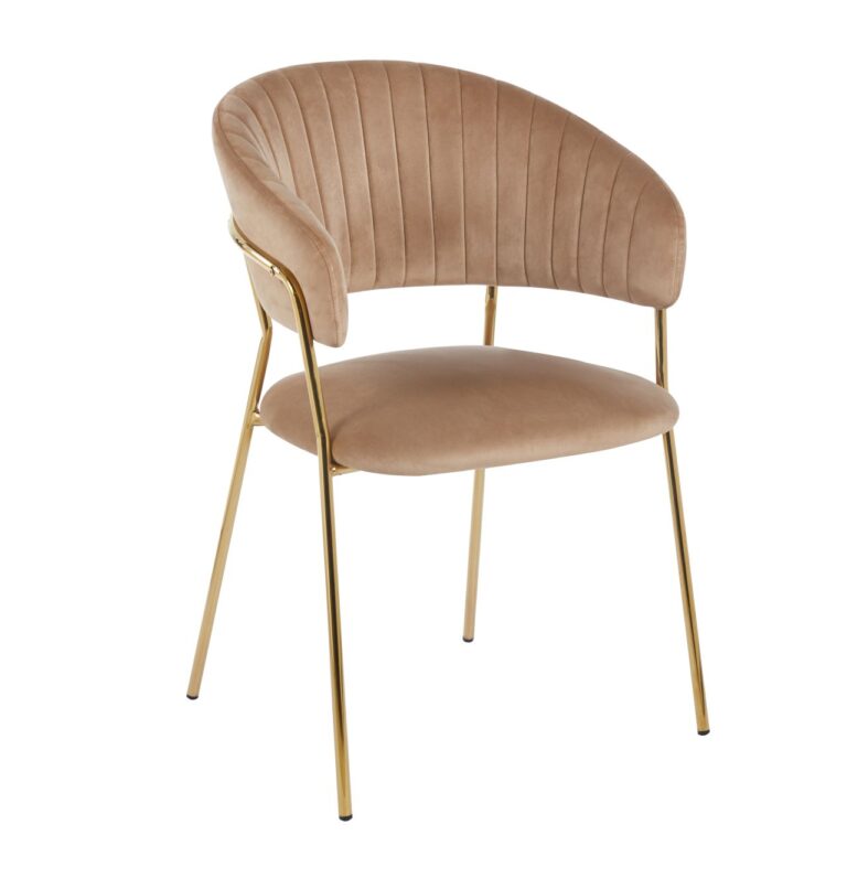 Velvet chair (cappuccino) K4
