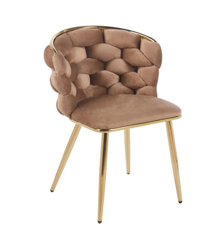 Velvet chair (cappuccino) K47