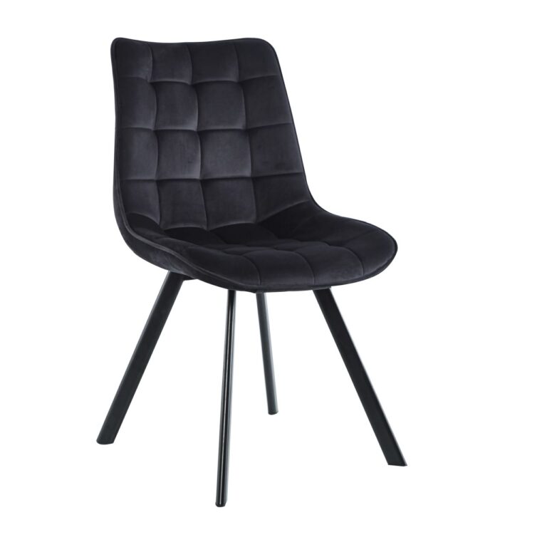 Velvet chair (black) J265