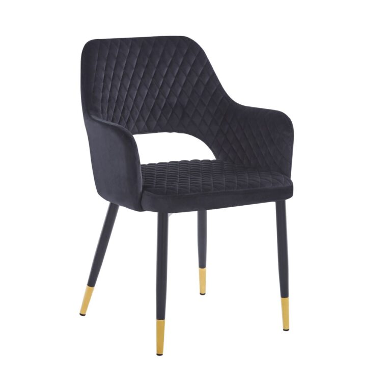 Velvet chair (black) K3