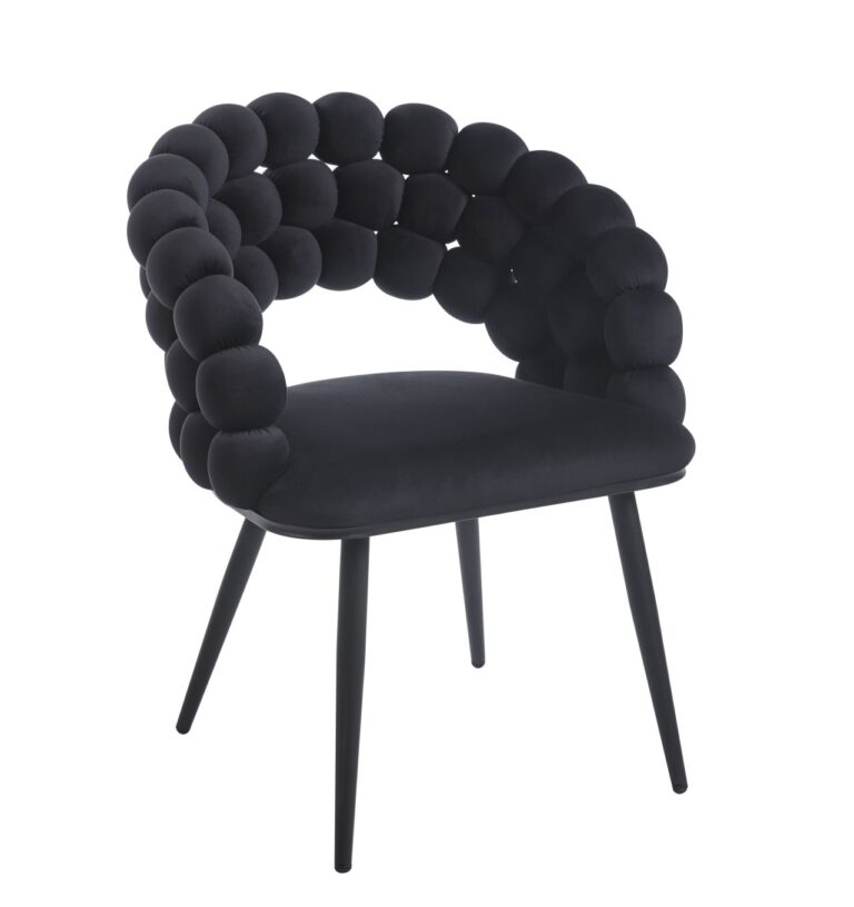 Velvet chair (black) K20B