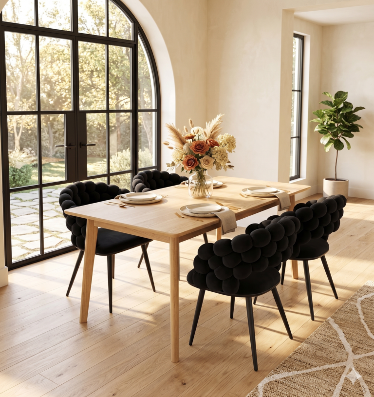 Velvet chair (black) K20B