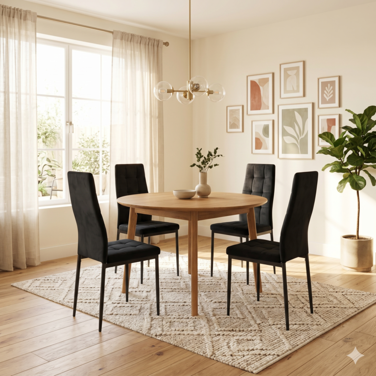 Velvet chair (black) K29