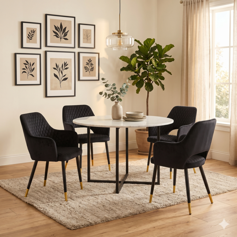 Velvet chair (black) K3