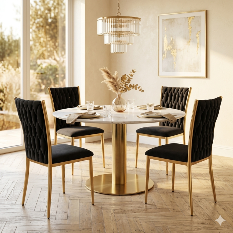 Velvet chair (black) K37