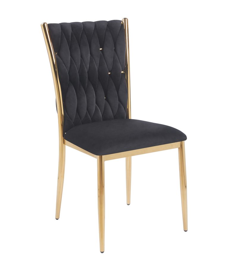 Velvet chair (black) K37