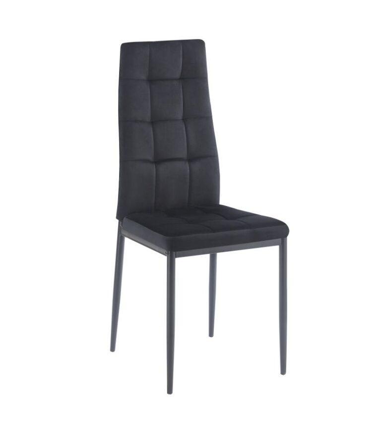 Velvet chair (black) K29