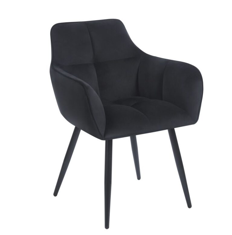 Velvet chair (black) K40