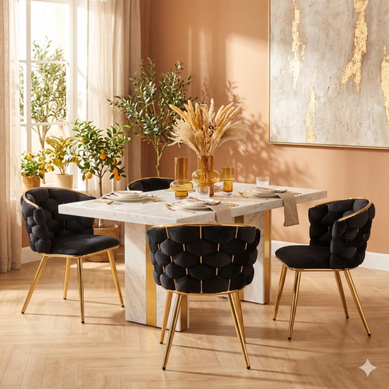 Velvet chair (black) K47