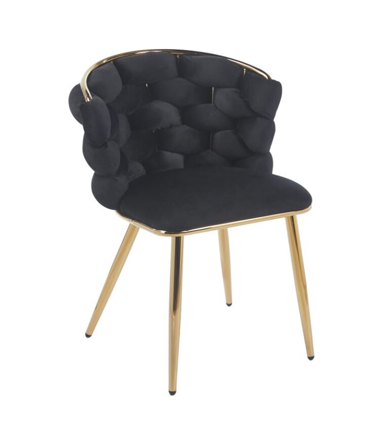 Velvet chair (black) K47