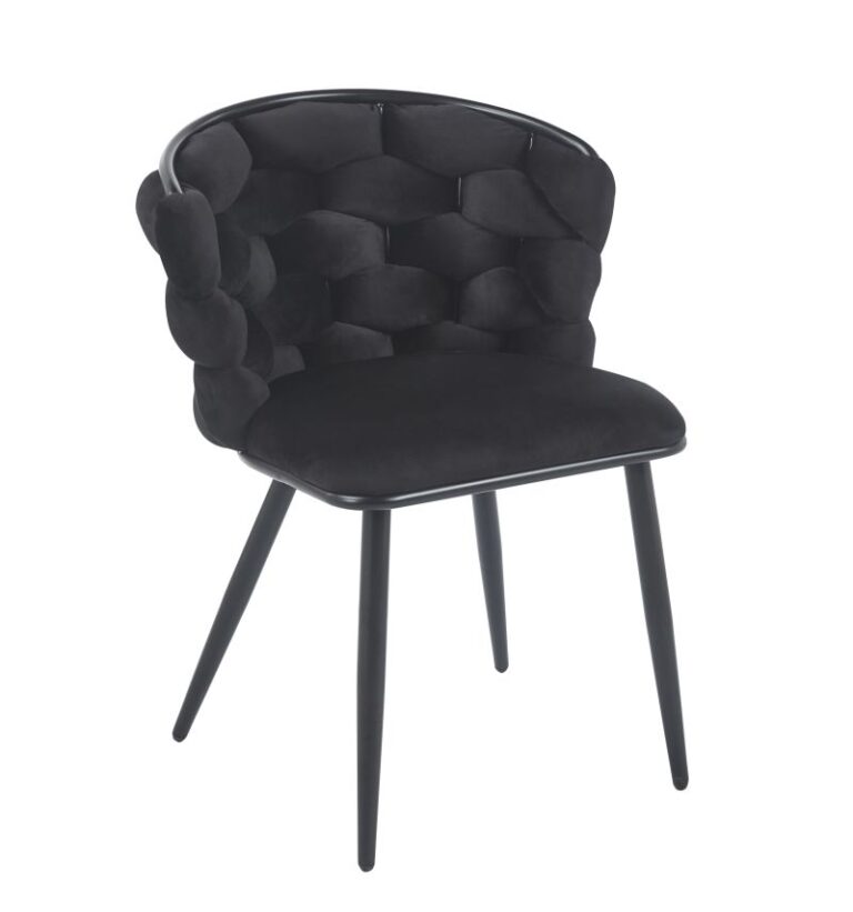 Velvet chair (black) K47