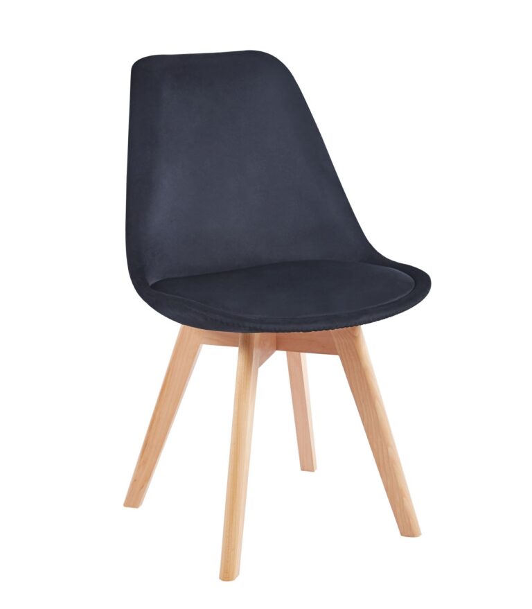 Velvet chair (black) PC-010