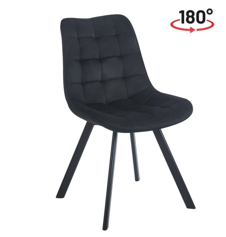 Samtstuhl (schwarz) KO265
