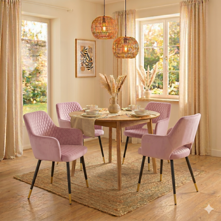 Velvet chair (pink) K3
