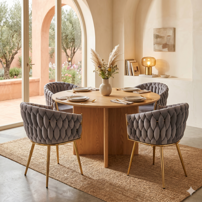 Velvet chair (gray) - gold frame K7G