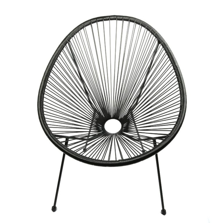 Lounge chair - technorattan (black) K15
