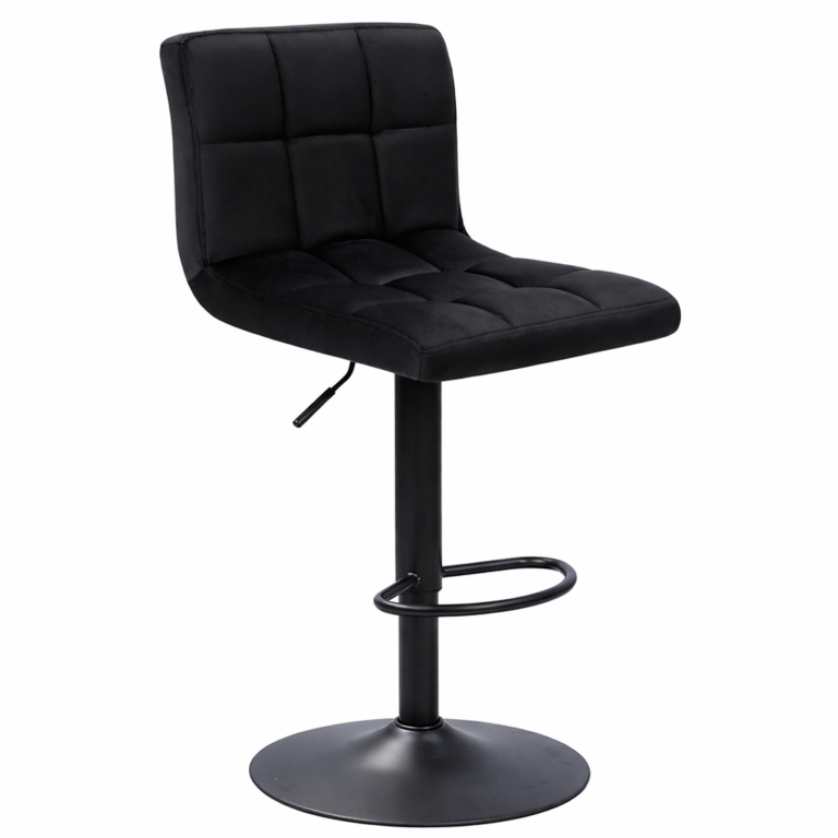 Velours-Barhocker (Velvet), schwarz N