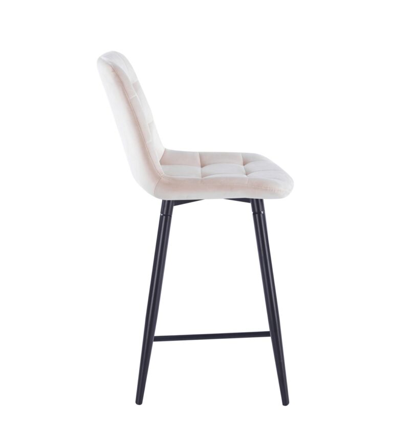Beige Velvet Bar Stool - Riviera 06