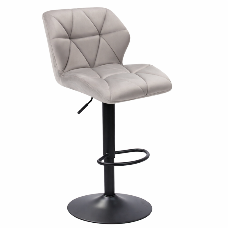 Velours-Barhocker (Velvet), grau N