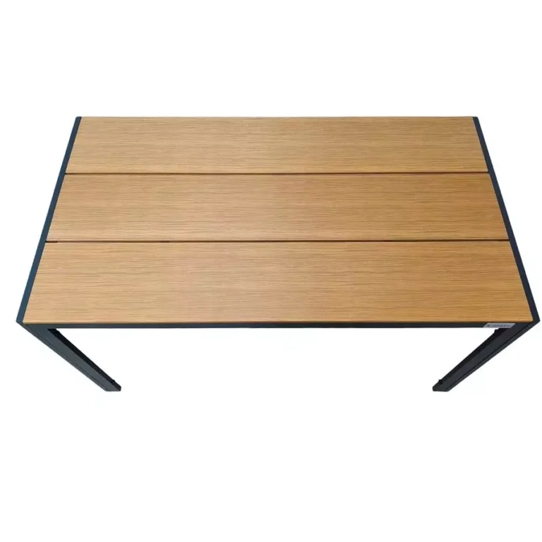 Aluminiowy stół ogrodowy taras blatem polywood Allen Pro 130x70 naturalny