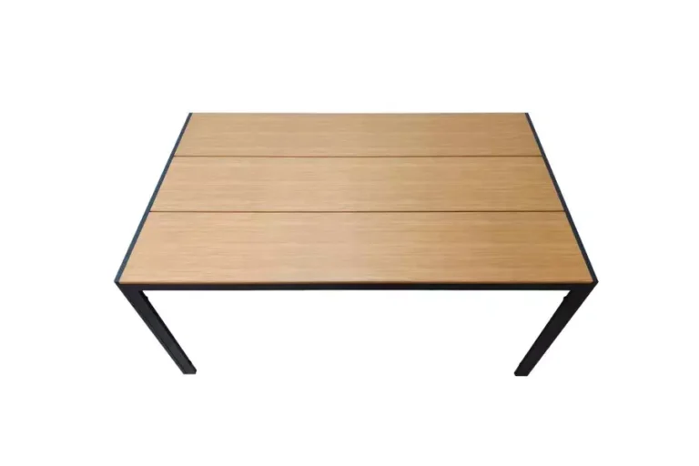 Aluminiowy stół ogrodowy taras z blatem polywood Allen Pro 150x90 naturalny