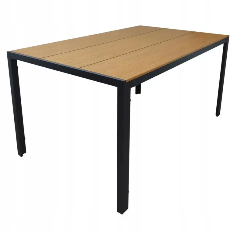 Aluminiowy stół ogrodowy taras z blatem polywood Allen Pro 150x90 naturalny