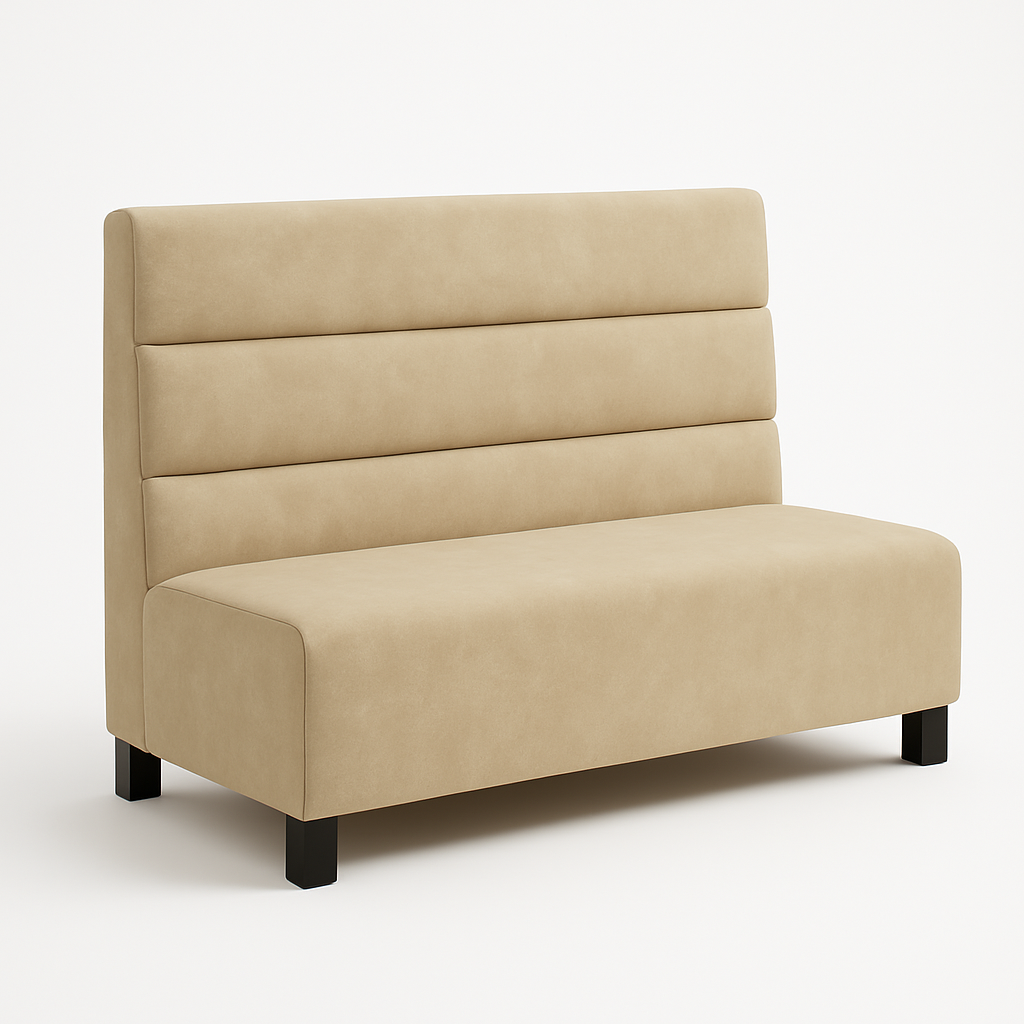 Modern upholstered booths that ensure guests' comfort and privacy at the pub